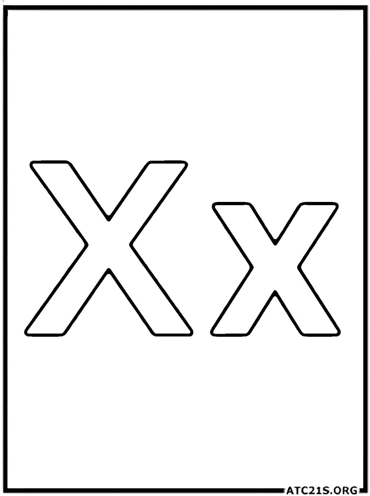 Letter X coloring page