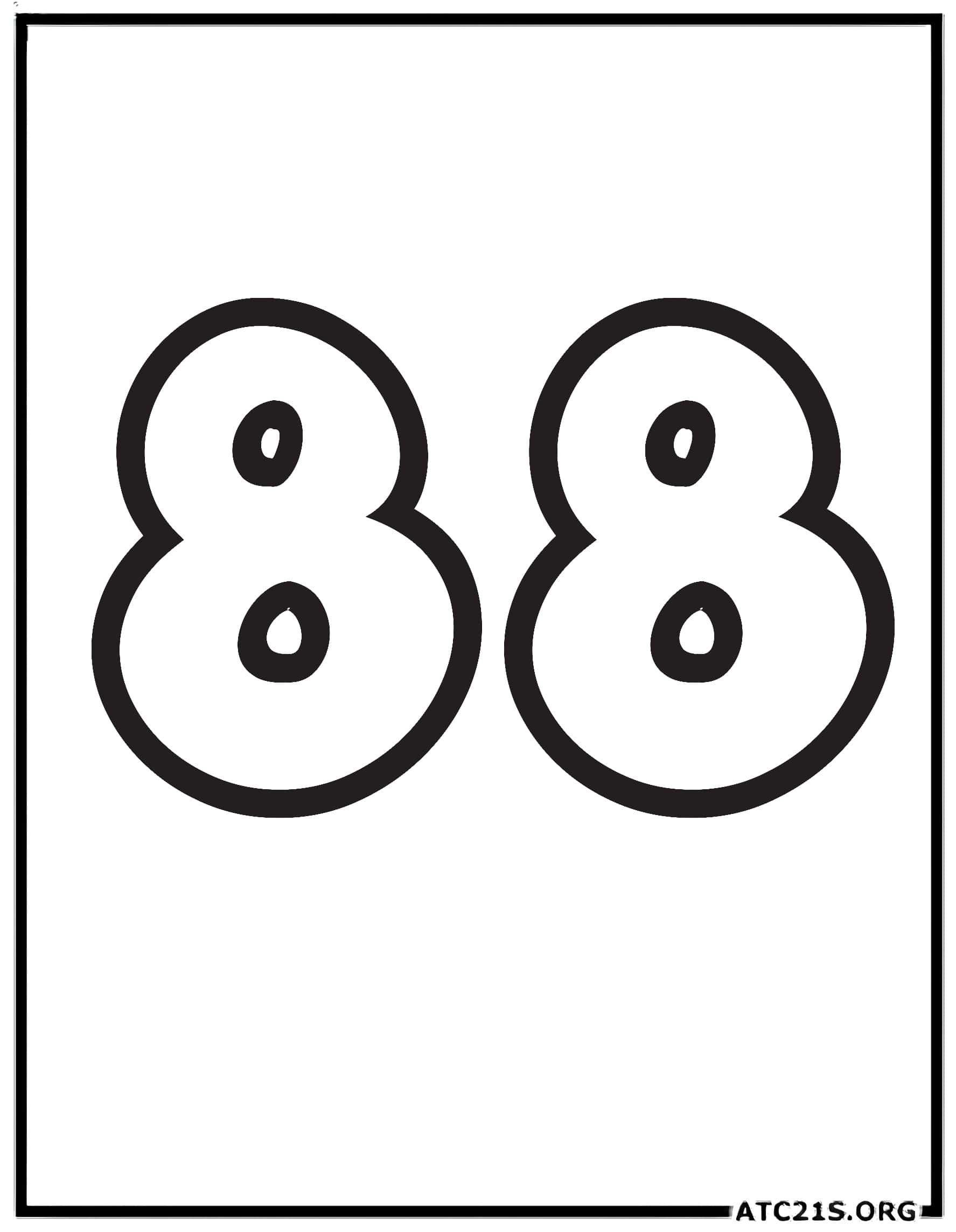 Number 88 coloring page